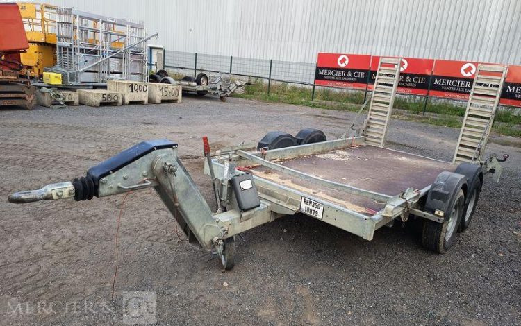 HUBIERE REMORQUE PORTE ENGIN 2 ESSIEUX – PTAC : 3,5 TONNES – ANNEE 2018  ET-424-ZB