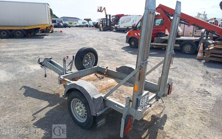 HUBIERE REMORQUE PORTE ROULEAU 1 ESSIEU – PTAC : 1,3 TONNE  ET-474-GS