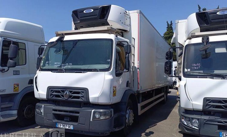 RENAULT D19 AVEC GROUPE FROID CARRIER EN DESIGNATION – DIESEL – 695786 KMS BLANC EV-967-AC