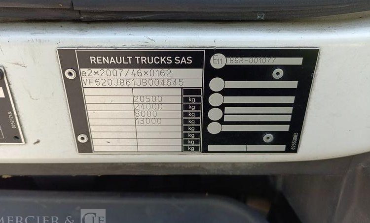 RENAULT D19 AVEC GROUPE FROID CARRIER EN DESIGNATION – DIESEL – 695786 KMS BLANC EV-967-AC