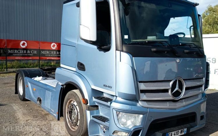 MERCEDES ACTROS 1846 PORTE VOITURE PTAC : 19 TONNES –  DIESEL – 533328 KMS – ANNEE 2018 VIOLET FA-410-WR