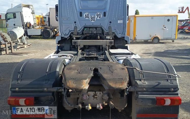 MERCEDES ACTROS 1846 PORTE VOITURE PTAC : 19 TONNES –  DIESEL – 533328 KMS – ANNEE 2018 VIOLET FA-410-WR
