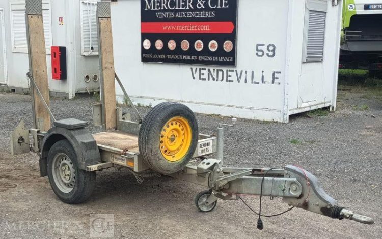 HUBIERE REMORQUE PORTE ROULANT 1 ESSIEU – PTAC : 1,3 TONNE – ANNEE 2019  FD-333-MP