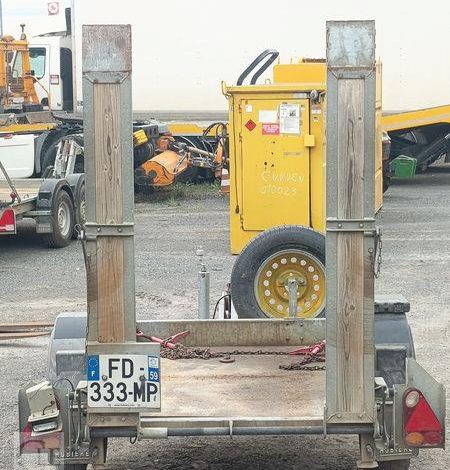 HUBIERE REMORQUE PORTE ROULANT 1 ESSIEU – PTAC : 1,3 TONNE – ANNEE 2019  FD-333-MP