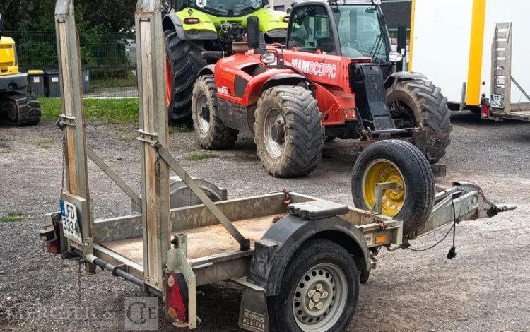 HUBIERE REMORQUE PORTE ROULANT 1 ESSIEU – PTAC : 1,3 TONNE – ANNEE 2019  FD-333-MP