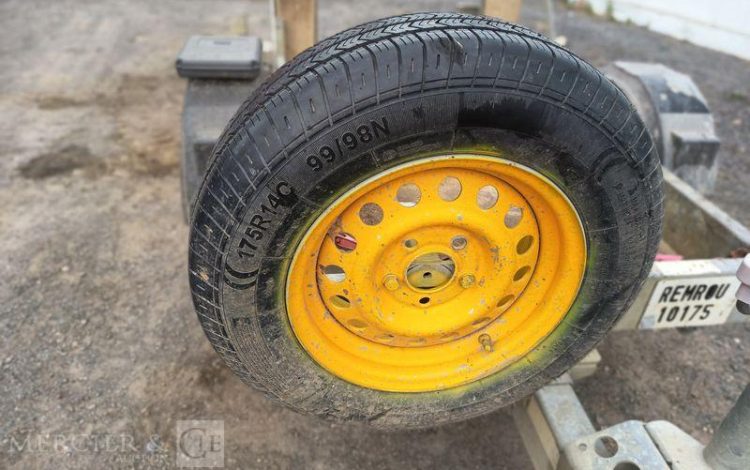 HUBIERE REMORQUE PORTE ROULANT 1 ESSIEU – PTAC : 1,3 TONNE – ANNEE 2019  FD-333-MP