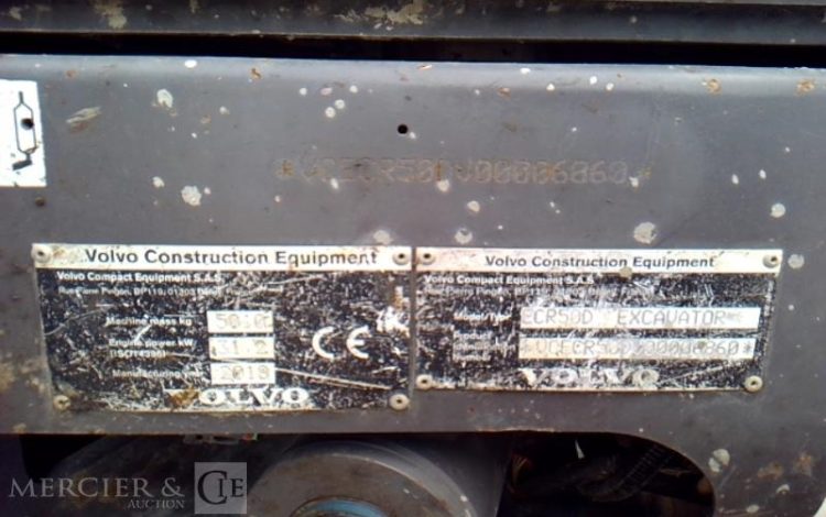 VOLVO MINI PELLE ECR50D 3 GOGETS – 5T – 4021H – AN2018  PEL010780