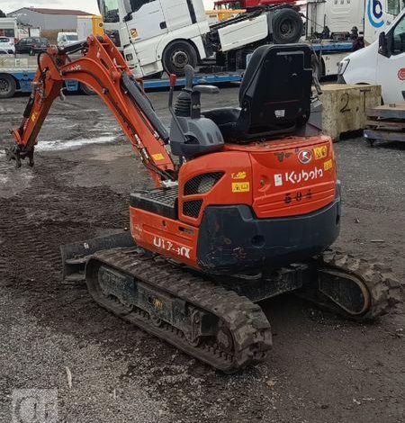 KUBOTA MINIPELLE U17-3x LUXE SUR CHENILLES A VOIE VARIABLE DIESEL 1,7T -1532H – AN 2023  12824
