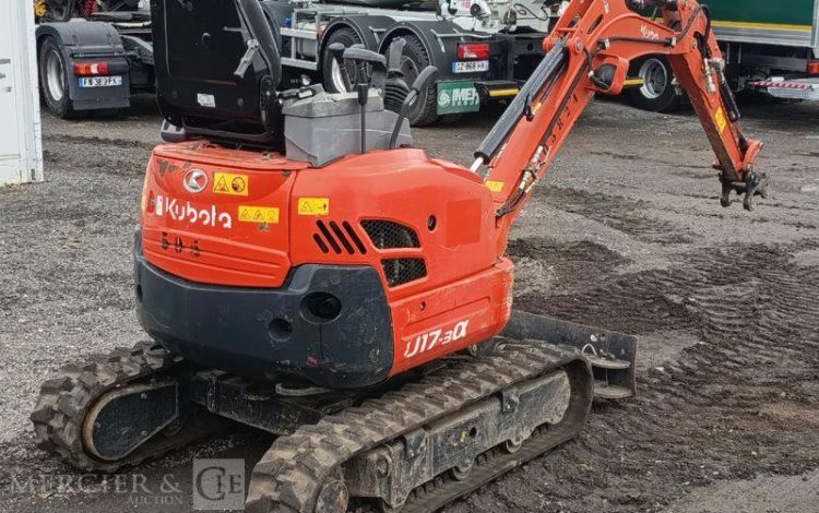 KUBOTA MINIPELLE U17-3x LUXE SUR CHENILLES A VOIE VARIABLE DIESEL 1,7T -1532H – AN 2023  12824