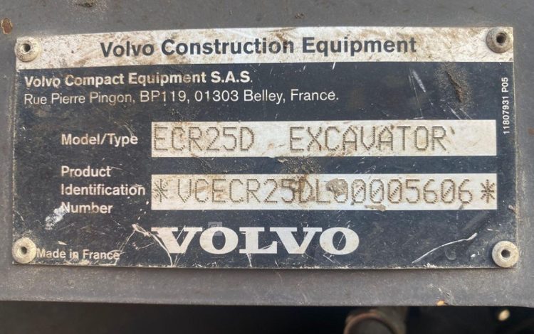 VOLVO ECR25D  PEL010479