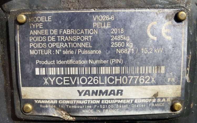 YANMAR VIO26-6  PEL748102