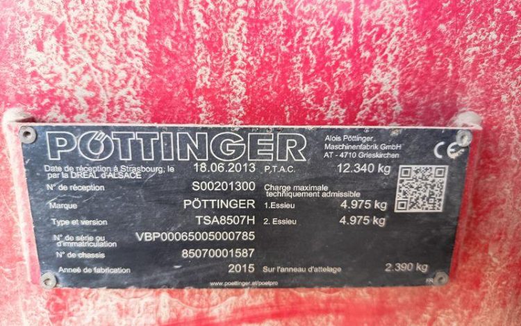 POTTINGER SEMOIR UNIVERSEL REPLIABLE TERRASEM C6  – ANNEE 2015  785