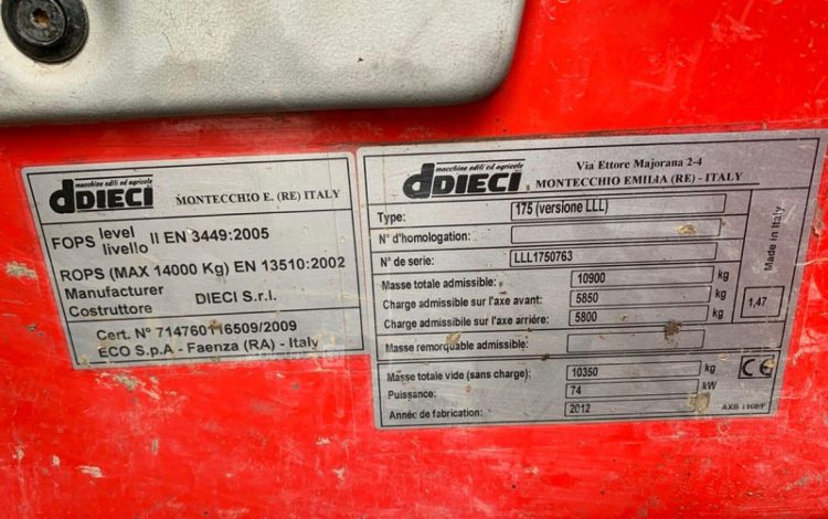 DIECI CHARIOT TELESCOPIQUE DIESEL 14M – 4T – 3636H – AN2012  52331707