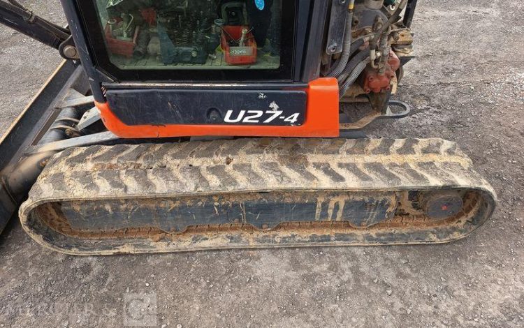 KUBOTA MINIPELLE U27-4 HI SUR CHENILLES 2,6T – DIESEL – ANNEE 2022  73603