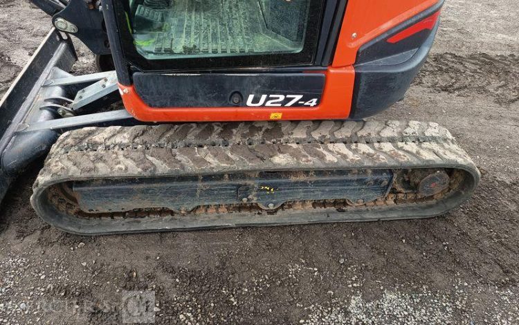 KUBOTA MINIPELLE U27-4 HI SUR CHENILLES DIESEL 2,6 T – 1520 HEURES – ANNEE 2023  77398