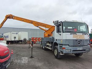 MERCEDES MERCEDES ACTROS AVEC NACELLE MULTITEL J340TA DIESEL 40M – 149769 KMS – AN 2001 BLANC 944ALY59