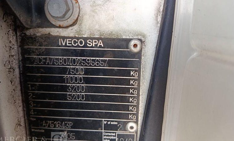 IVECO 75E16CH HAYON- EN DESIGNATION(93)  CE-785-ET