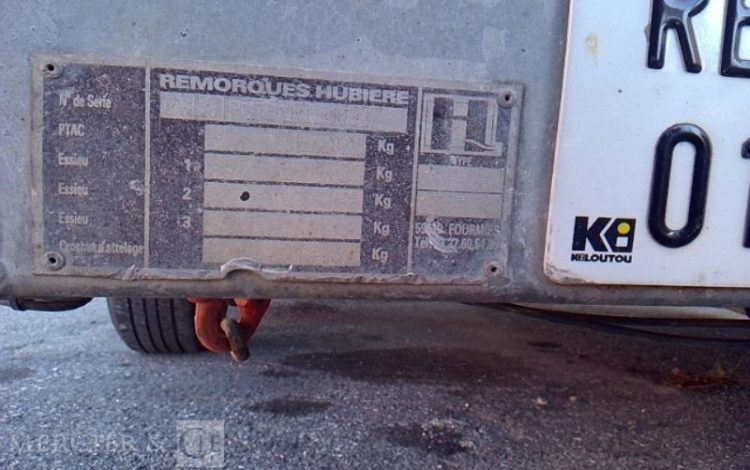 HUBIERE REMORQUE PORTE-ENGIN CU 2T8  CK-148-FB