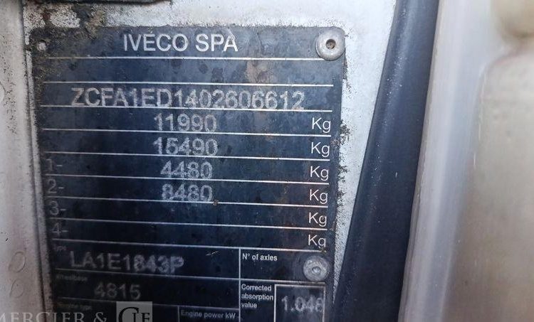 IVECO EUROCARGO FRIGO/HAYON -EN DESIGNATION(93)  CQ-301-CW