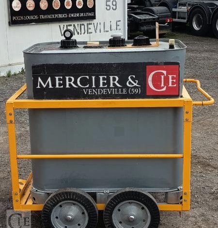 SCHUTZ CUVE A FIOUL 700 LITRES PALETTISABLE SUR CHARIOT ROULANT BLANC CUV011149
