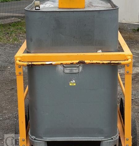 SCHUTZ CUVE A FIOUL 700 LITRES PALETTISABLE SUR CHARIOT ROULANT BLANC CUV011149
