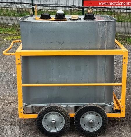 SCHUTZ CUVE A FIOUL 700 LITRES PALETTISABLE SUR CHARIOT ROULANT BLANC CUV011149