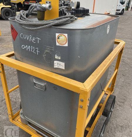 SCHUTZ LOT DE 5 CUVES A FIOUL 700 LITRES PALETTISABLE SUR CHARIOT ROULANT BLANC CUV011227