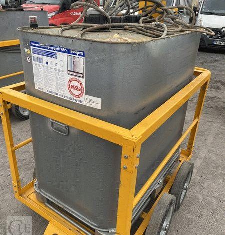 SCHUTZ LOT DE 5 CUVES A FIOUL 700 LITRES PALETTISABLE SUR CHARIOT ROULANT BLANC CUV011345