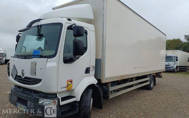 RENAULT PORTEUR MIDLUM 270 DCI AVEC HAYON – DIESEL – 524483 KMS – ANNEE 2014 BLANC DF-876-CN