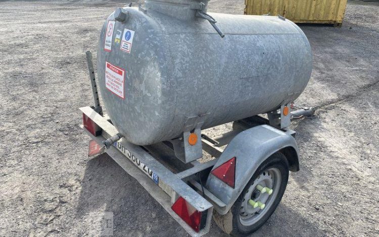 DAUDIN REMORQUE CITERNE 500 LITRES – 1 ESSIEU – PTAC 750KG BLANC DH-380-ZQ