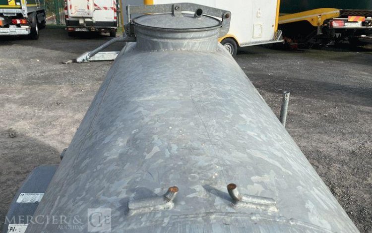 DAUDIN REMORQUE CITERNE 500 LITRES – 1 ESSIEU – PTAC 750KG BLANC DH-380-ZQ