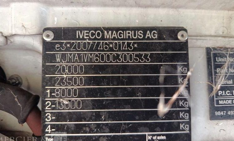 IVECO STRALIS 270E6 FRIGO/HAYON- GAZ -EN DESIGNATION(93)  DM-433-MJ