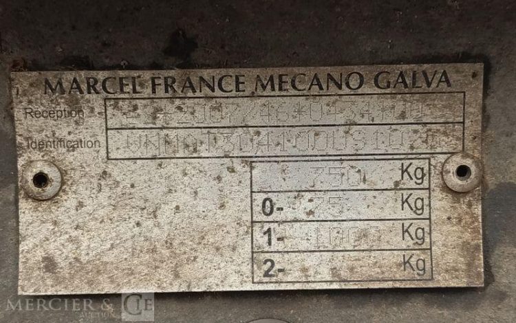 MECANO GALVA PLATEAU 1 ESSIEU DE 2,50M  DS-462-HS