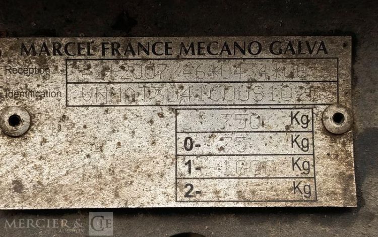 MECANO GALVA PLATEAU 1 ESSIEU DE 2,50M  DS-462-HS