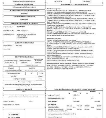 RENAULT MASTER BENNE SIMPLE CABINE COFFRE ROUGE EC-721-WC