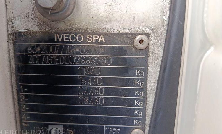 IVECO EUROCARGO 120-190 FRIGO/HAYON – EN DESIGNATION(93)  EM-481-NP