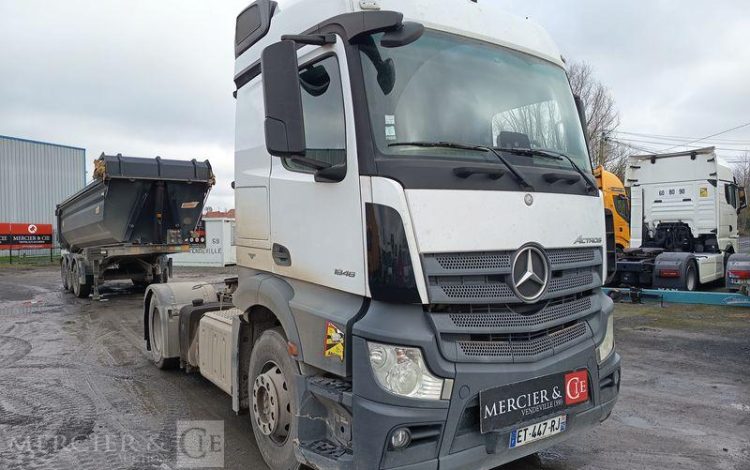 MERCEDES ACTROS 1846 – PTRA 44 TONNES – DIESEL – 356568 KMS – ANNEE 2018 BLANC ET-447-RJ