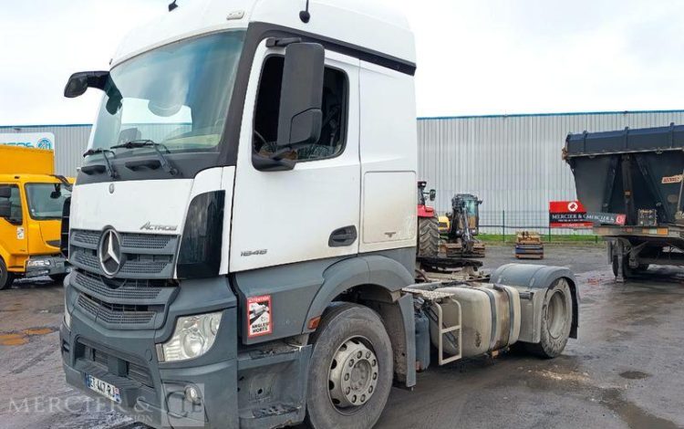 MERCEDES ACTROS 1846 – PTRA 44 TONNES – DIESEL – 356568 KMS – ANNEE 2018 BLANC ET-447-RJ