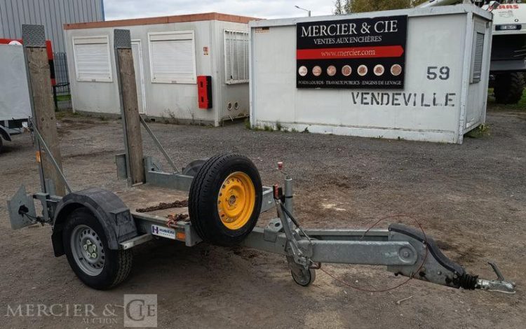 HUBIERE REMORQUE PORTE ROULEAU 1 ESSIEU – PTAC : 1,3 TONNE – ANNE 2018 BLANC EV-944-CY