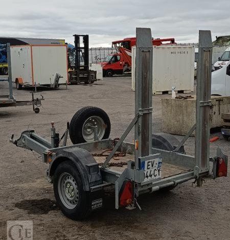 HUBIERE REMORQUE PORTE ROULEAU 1 ESSIEU – PTAC : 1,3 TONNE – ANNE 2018 BLANC EV-944-CY