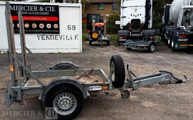 HUBIERE REMORQUE PORTE ROULEAU 1 ESSIEU – PTAC : 1,3 TONNE – ANNE 2018 BLANC EV-944-CY