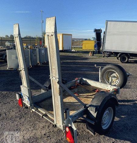 HUBIERE REMORQUE PORTE ROULEAU H211T 14GF – PTAC 1300KG – 1 ESSIEU BLANC FD-051-VQ