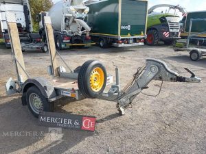 HUBIERE REMORQUE PORTE ROULEAU 1 ESSEIU – PTAC : 1,3 TONNE – ANNEE 2019 BLANC FD-919-JB