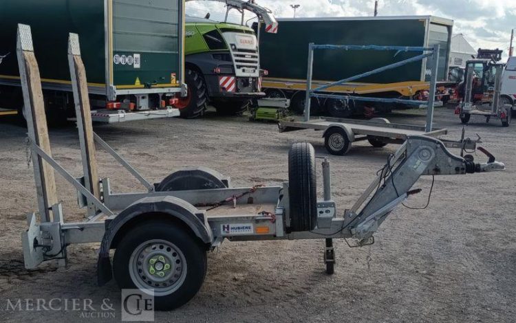 HUBIERE REMORQUE PORTE ROULEAU 1 ESSEIU – PTAC : 1,3 TONNE – ANNEE 2019 BLANC FD-919-JB
