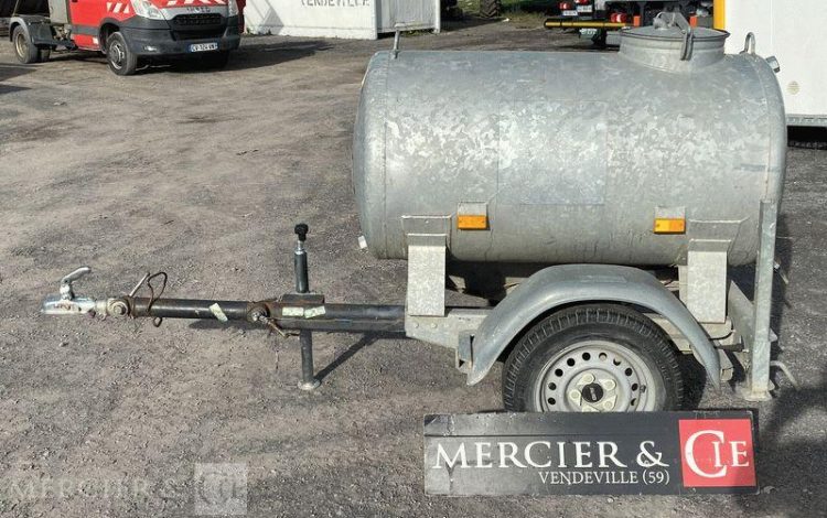 HUBIERE REMORQUE H111T 11CN – CITERNE 500 LITRES – 1 ESSIEU – PTAC 750KG BLANC FD-969-XP