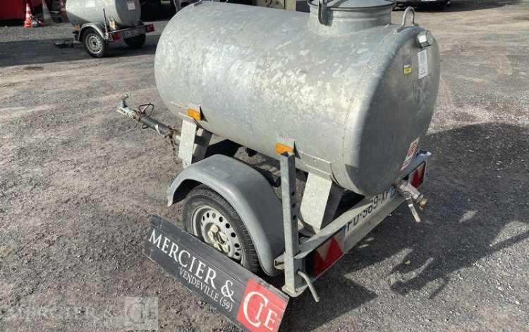HUBIERE REMORQUE H111T 11CN – CITERNE 500 LITRES – 1 ESSIEU – PTAC 750KG BLANC FD-969-XP