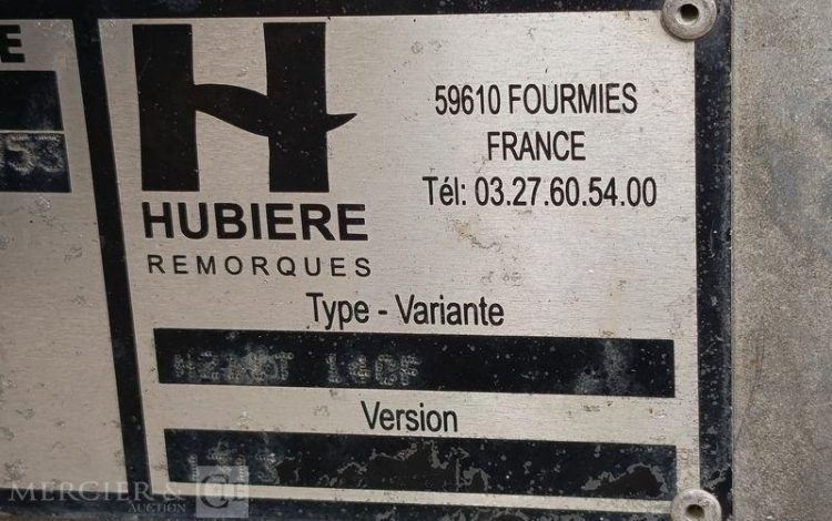HUBIERE REMORQUE PORTE ROULEAU VIBRANT BLANC FE-465-NJ