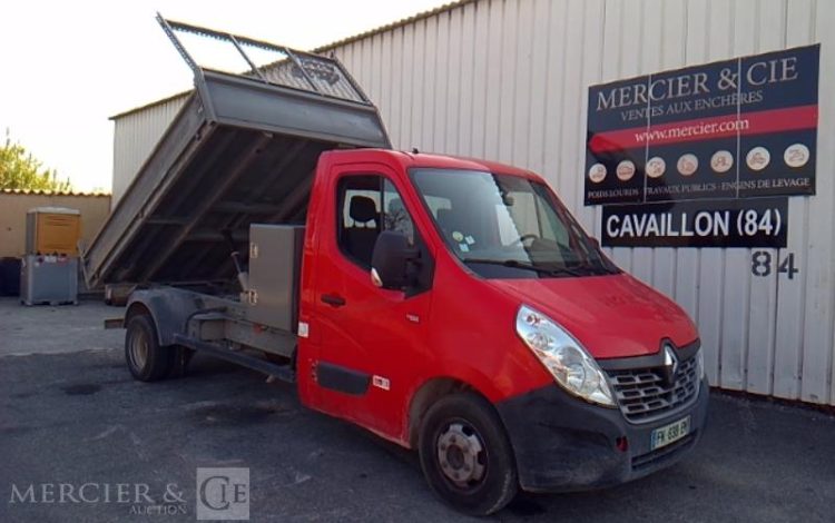 RENAULT MASTER DCI 135 BENNE SIMPLE CABINE COFFRE ROUGE FK-638-EM