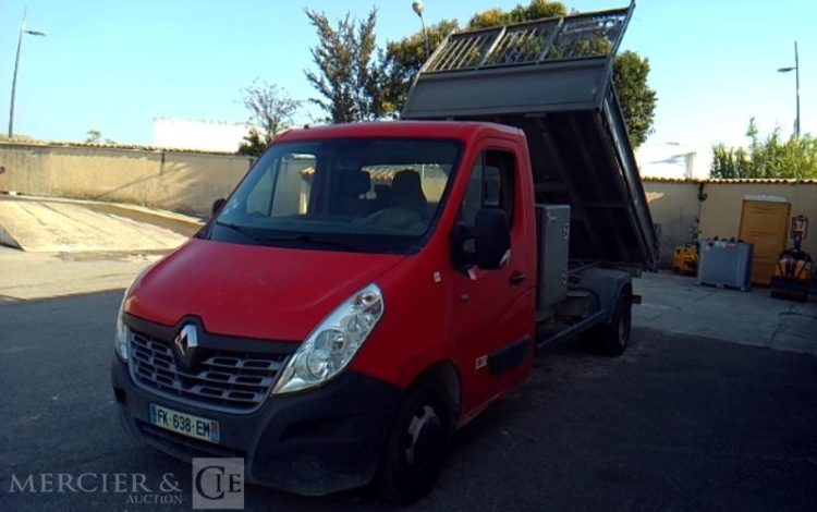 RENAULT MASTER DCI 135 BENNE SIMPLE CABINE COFFRE ROUGE FK-638-EM