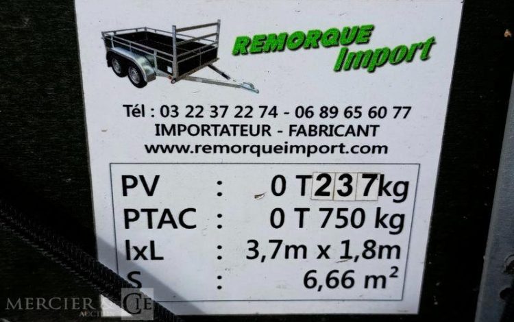 KERENZO PLATEAU BACHE 2 ESSIEU 2,50M  FL-893-PP